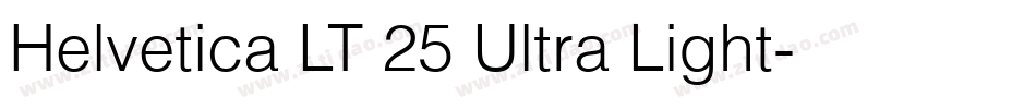 Helvetica LT 25 Ultra Light字体转换